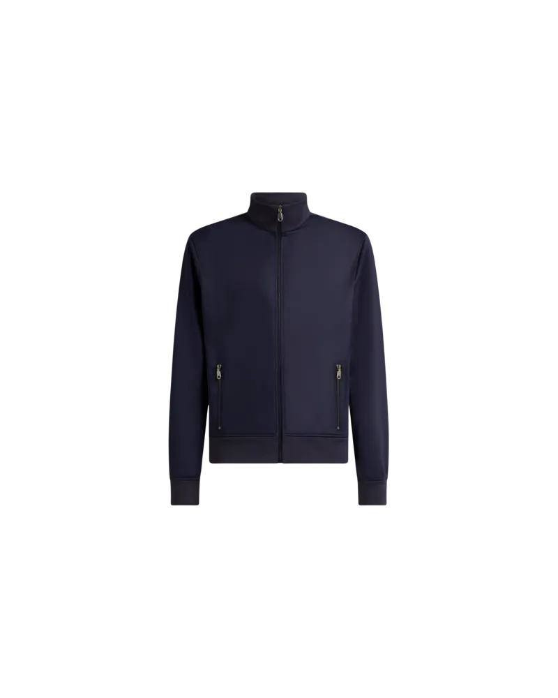 Etro Sweatshirt Mit Reissverschluss Und Tintenfisch-print, Herren, Navyblau, Größe Navyblau