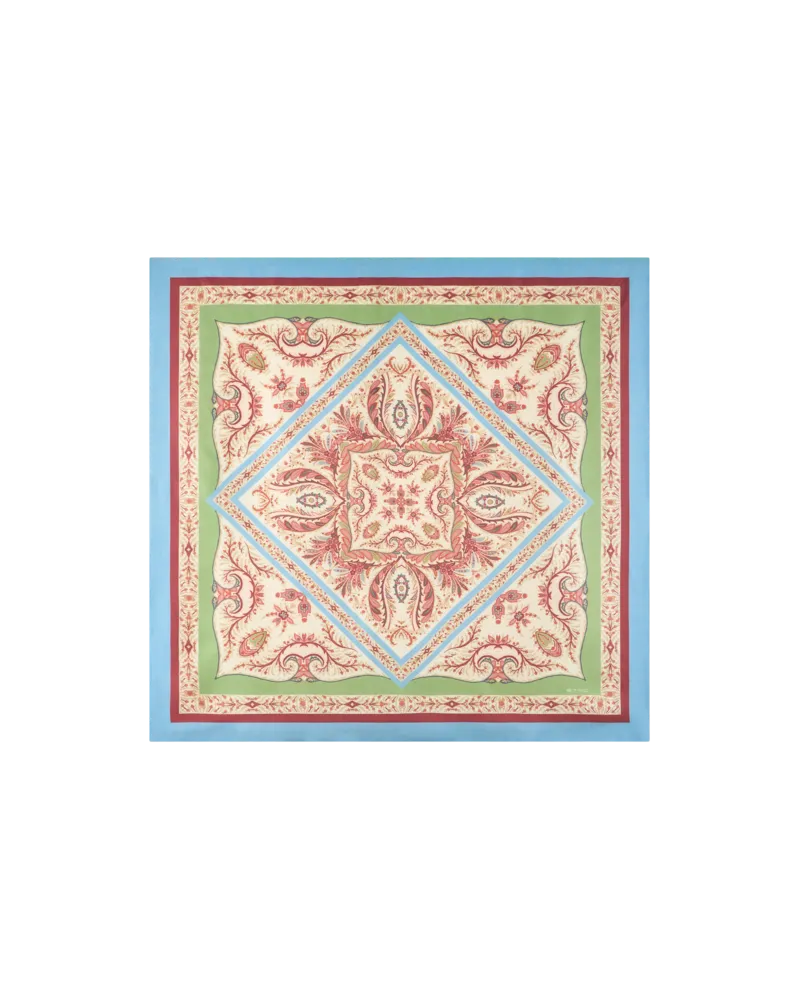 Etro Tuch Aus Seide Mit Platziertem Druck, Damen, Beige Beige