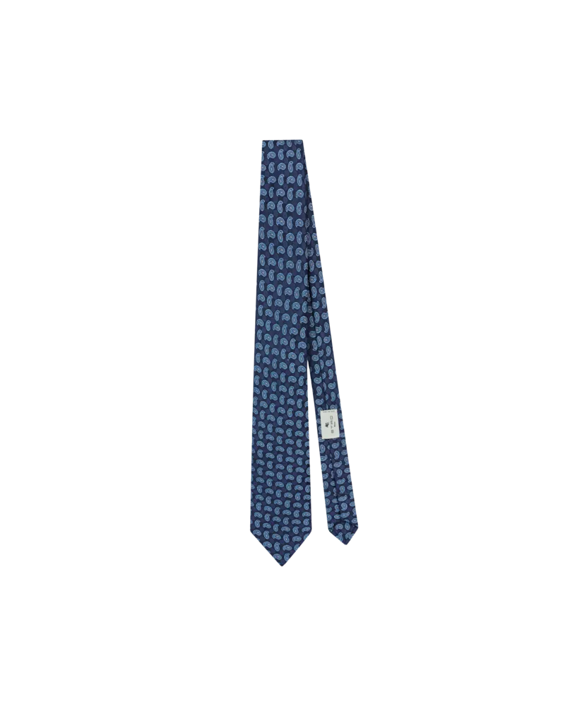 Etro Krawatte Aus Seide Mit Mikro-paisleymuster, Herren, Navyblau Navyblau