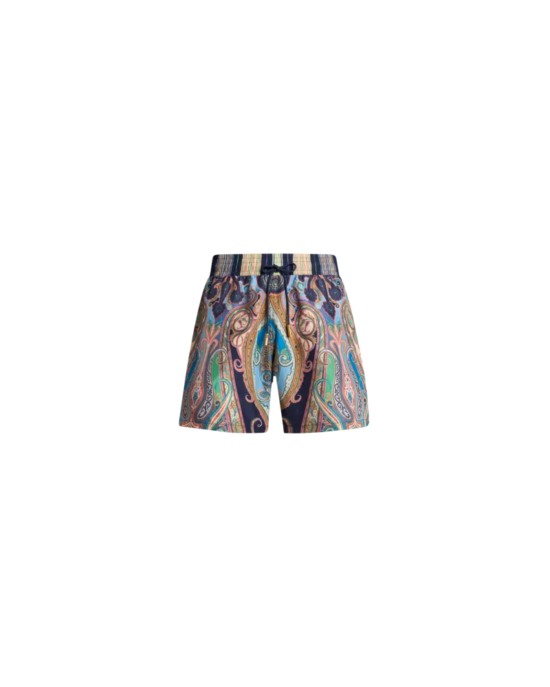 Etro Badebekleidung Mit Buntem Paisleymuster, Herren, Navyblau, Größe Navyblau