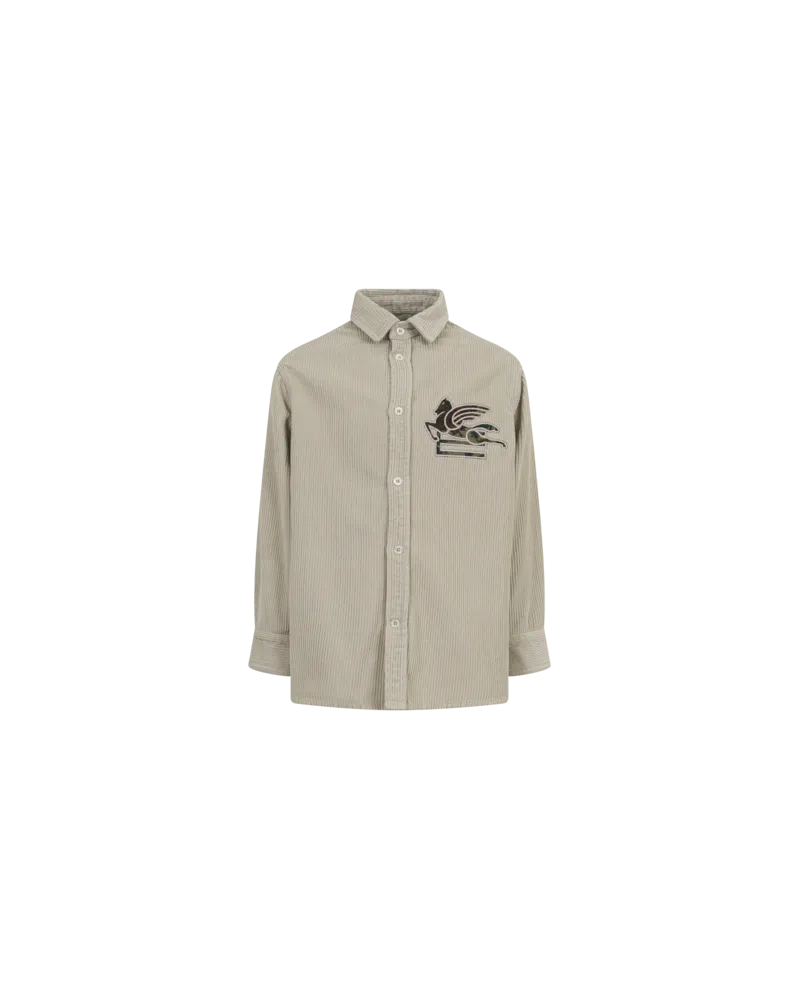 Etro Hemdjacke Aus Cordsamt, Beige, Größe Beige