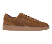 Sneaker Aus Veloursleder Mit Arnica-motiv, Herren, Braun, Größe