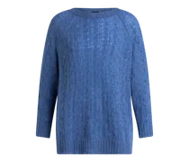 Kaschmir-pullover Mit Dreiviertel-ärmeln, Damen, Navyblau, Größe