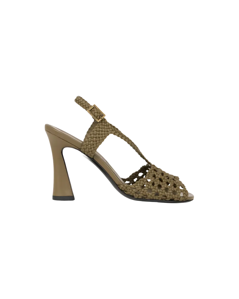 Etro Hohe Sandalen Im Flechtmuster, Damen, Grün, Größe Grün