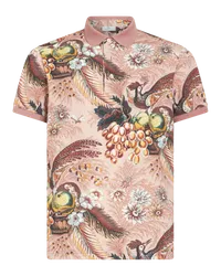 Etro Poloshirt Mit Blumendruck, Rosa Rosa