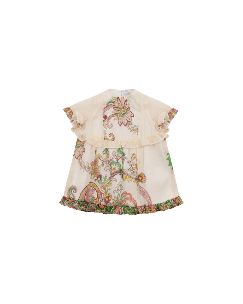 Etro Kleid Aus Einer Seidenmischung Mit Platziertem Druck, Rosa, Größe Rosa
