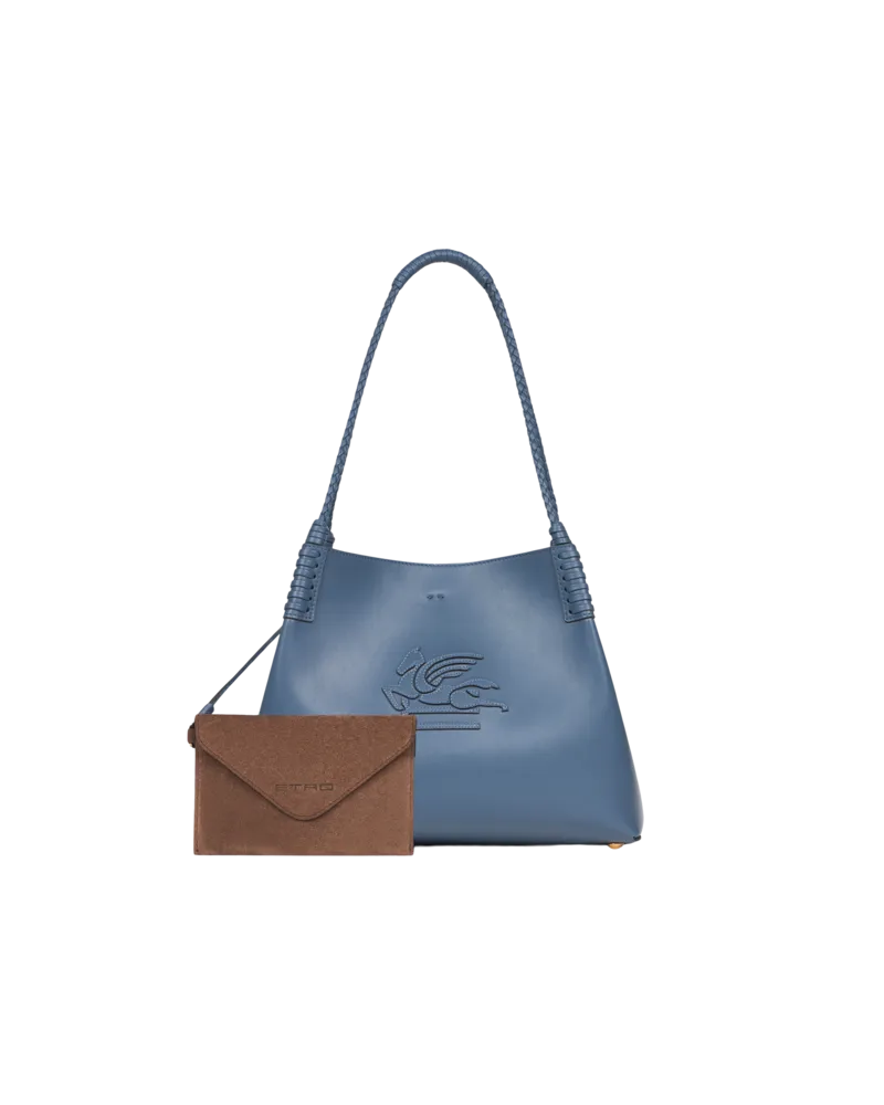 Etro Shoppingtasche Libra Klein, Damen, Hellblau Hellblau