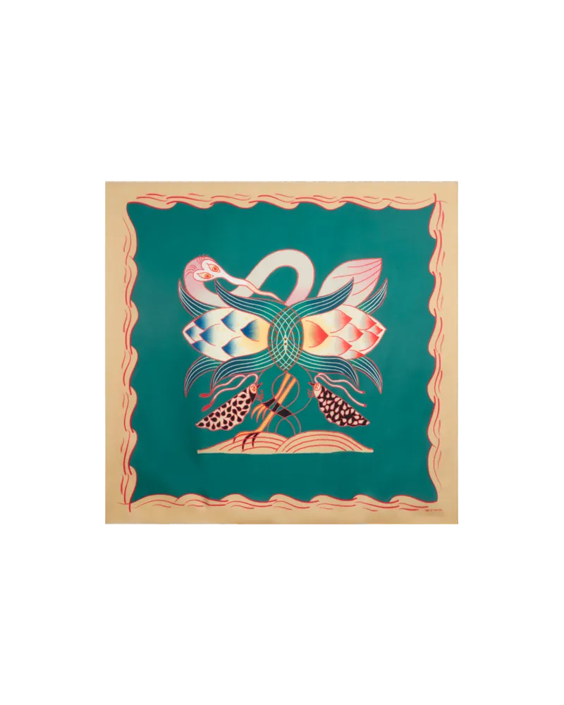 Etro Tuch Aus Seide Mit Platziertem Muster, Damen, Beige Beige