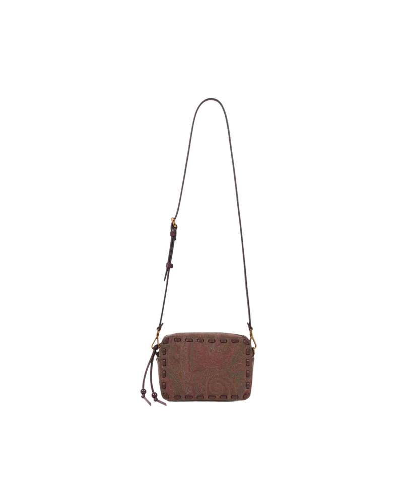 Etro Umhängetasche Arnica 1984 Mit Paisleys Und Eingezogenen Bändern, Damen, Braun Braun