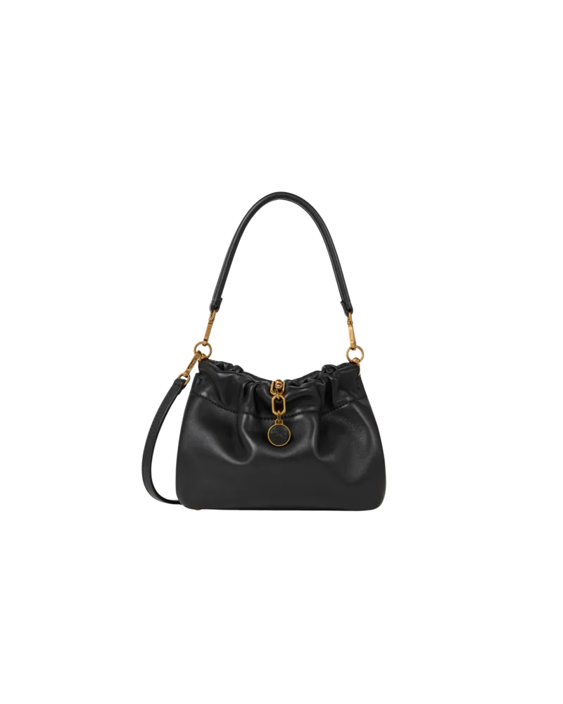 Etro Tasche Vela Blossom Klein Aus Nappaleder, Damen, Schwarz Schwarz