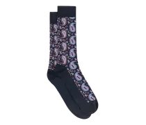 Jacquard-socken Mit Paisley-muster, Herren, Blau, Größe