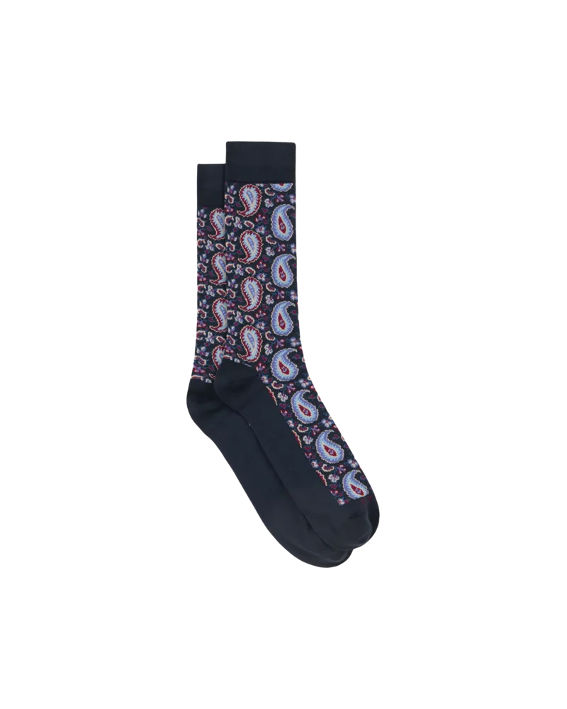 Etro Jacquard-socken Mit Paisley-muster, Herren, Blau, Größe Blau