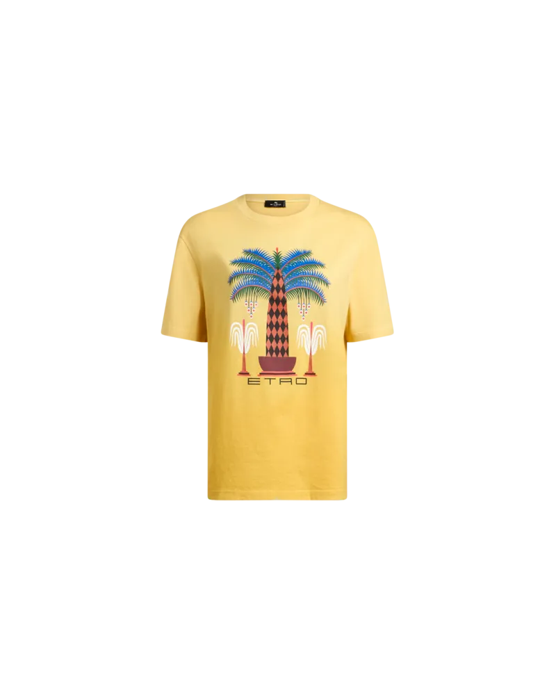 Etro Bedrucktes T-shirt Etro X Agostino Iacurci, Damen, Gelb, Größe Gelb