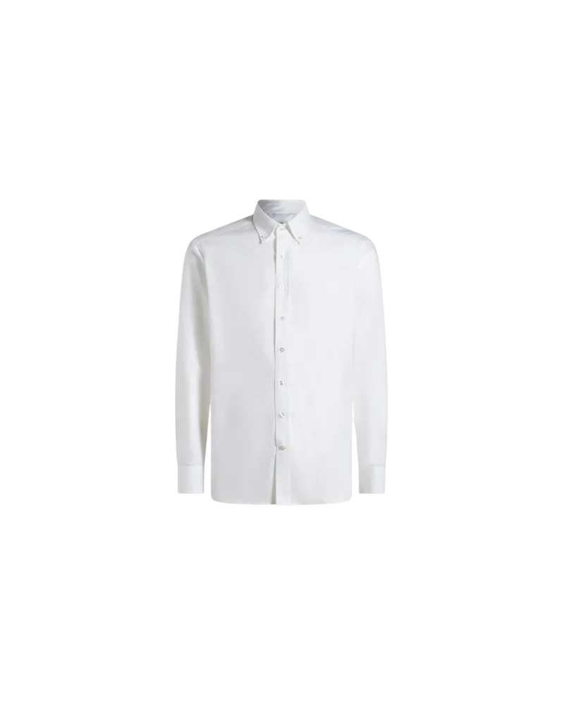 Etro Button-down-hemd Mit Logo, Herren, Weiß, Größe Weiß