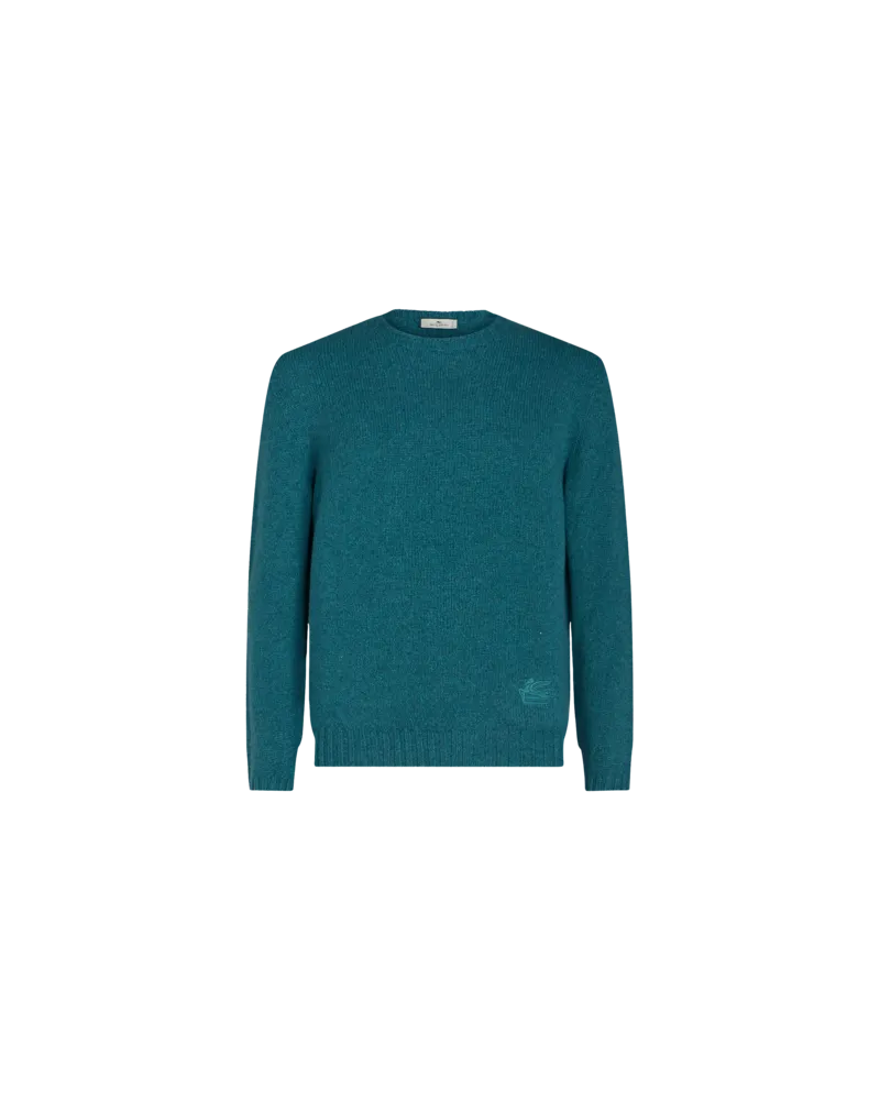 Etro Pullover Aus Kaschmir Mit Logo, Herren, Grün, Größe Grün