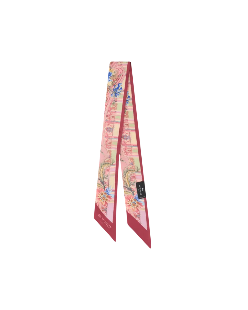 Etro Paisleyna Aus Seidentwill Mit Paisley-motiv, Damen, Rosa Rosa