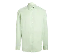 Hemd Aus Baumwolljacquard, Herren, Grün, Größe