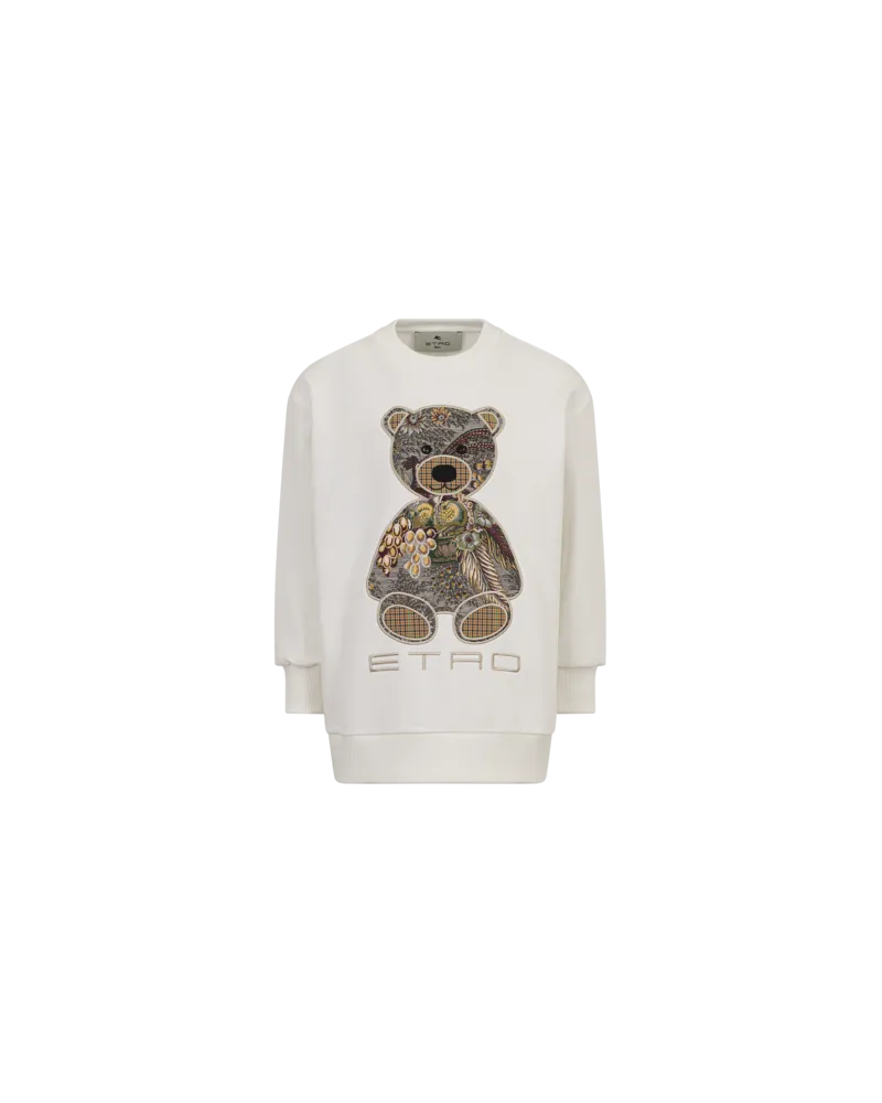 Etro Sweatshirt Mit Eingesetztem Teddybär, Cremefarben, Größe Cremefarben