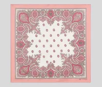 Pochette Aus Seide Mit Paisley-motiv, Herren, Rosa