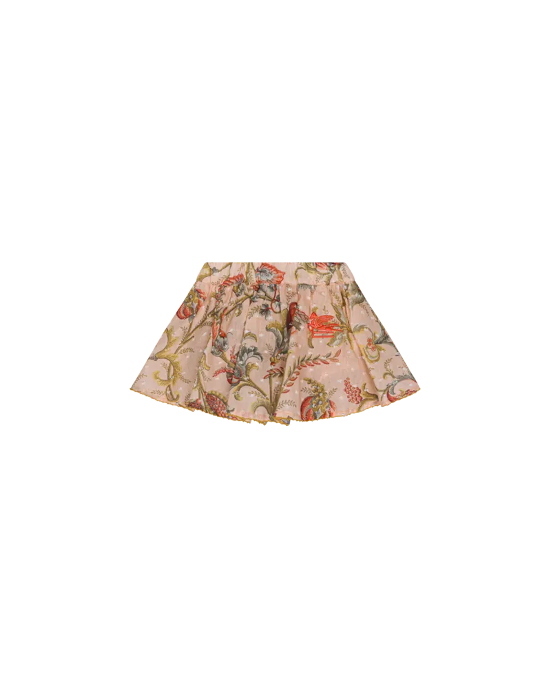 Etro Hosenrock Aus Baumwoll-plumetis Mit Floralem Ramage-print, Multicolor, Größe Multicolor