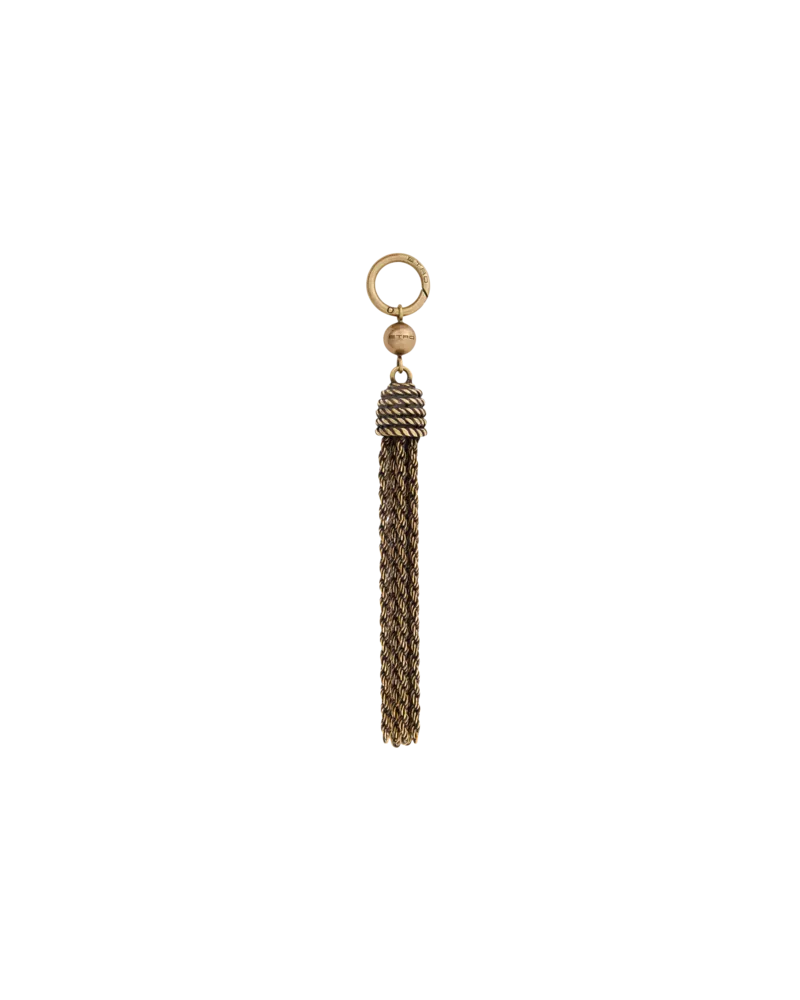 Etro Charm Aus Metall Mit Antik-finish Und Nappaleder, Damen, Gold Gold