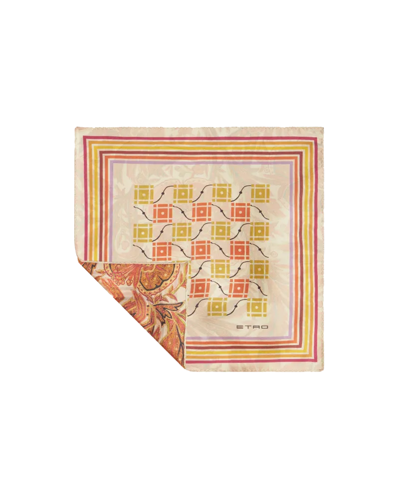 Etro Einstecktuch Mit Geometrischen Motiven, Beige Beige