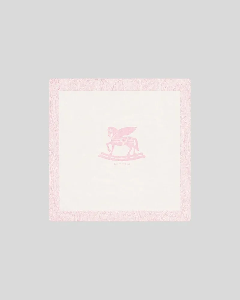 Etro Decke Aus Jersey Aus Baumwolle Mit Pegaso, Rosa, Größe Rosa