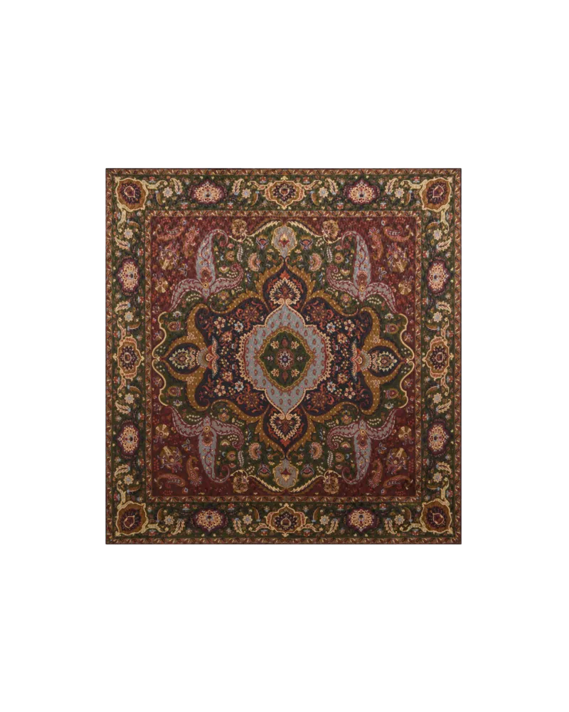 Etro Jacquard-tuch Aus Einer Seidenmischung Mit Hahnentritt-motiv Und Print, Herren, Grün Grün