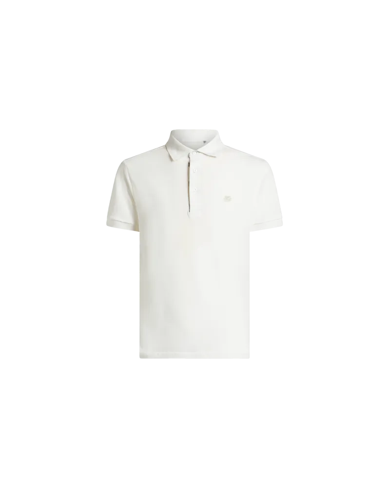 Etro Poloshirt Mit Gesticktem Pegasus, Herren, Weiß, Größe Weiß