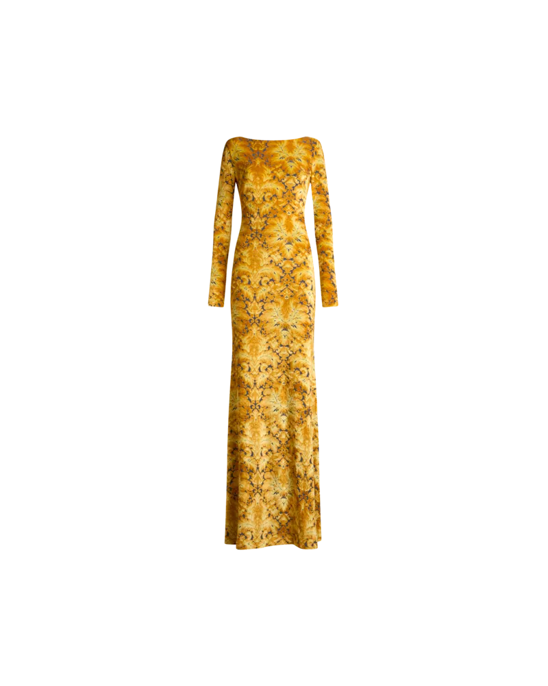 Etro Kleid Aus Jacquard-chenille, Damen, Gelb, Größe Gelb