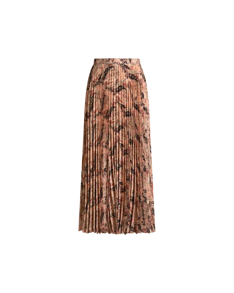 Etro Langer Rock Aus Stretch-sablé Mit Floralem Paisley-motiv, Damen, Rosa, Größe Rosa