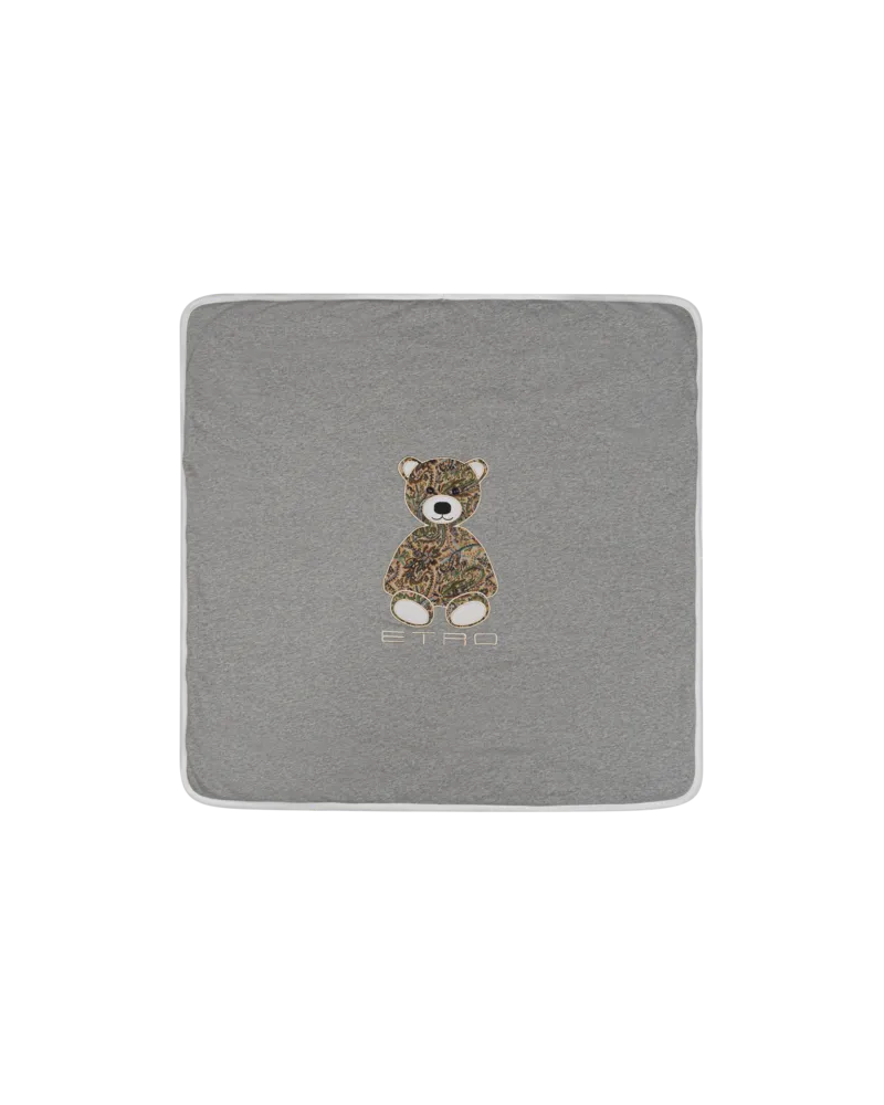 Etro Decke Mit Eingesetztem Teddybär, Grau, Größe Grau