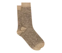 Jacquard-socken Mit Paisley-muster, Herren, Beige, Größe