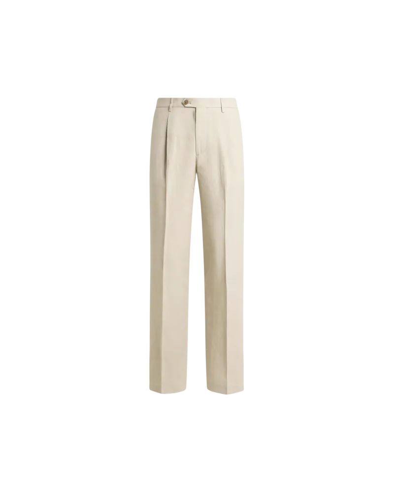 Etro Hose Im Regular Fit Aus Einer Seidenmischung Mit Einem Abnäher, Herren, Beige, Größe Beige