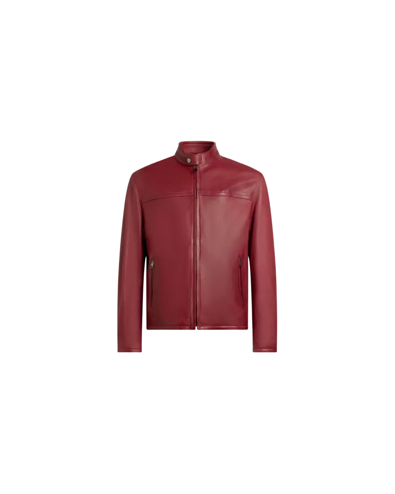 Etro Jacke Aus Nappaleder Mit Reißverschluss, Herren, Rot, Größe Rot