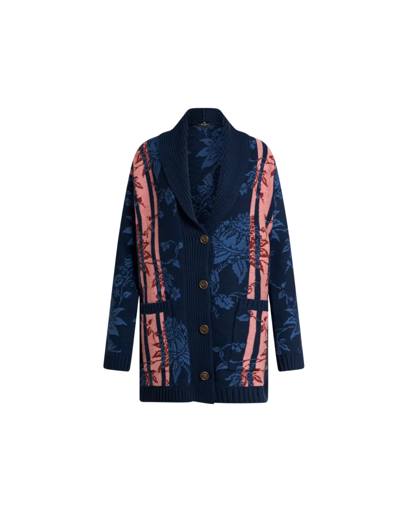 Etro Maxi-cardigan, Damen, Navyblau, Größe Navyblau