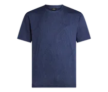T-shirt Aus Baumwolljersey Mit Arnikamuster, Herren, Blau, Größe