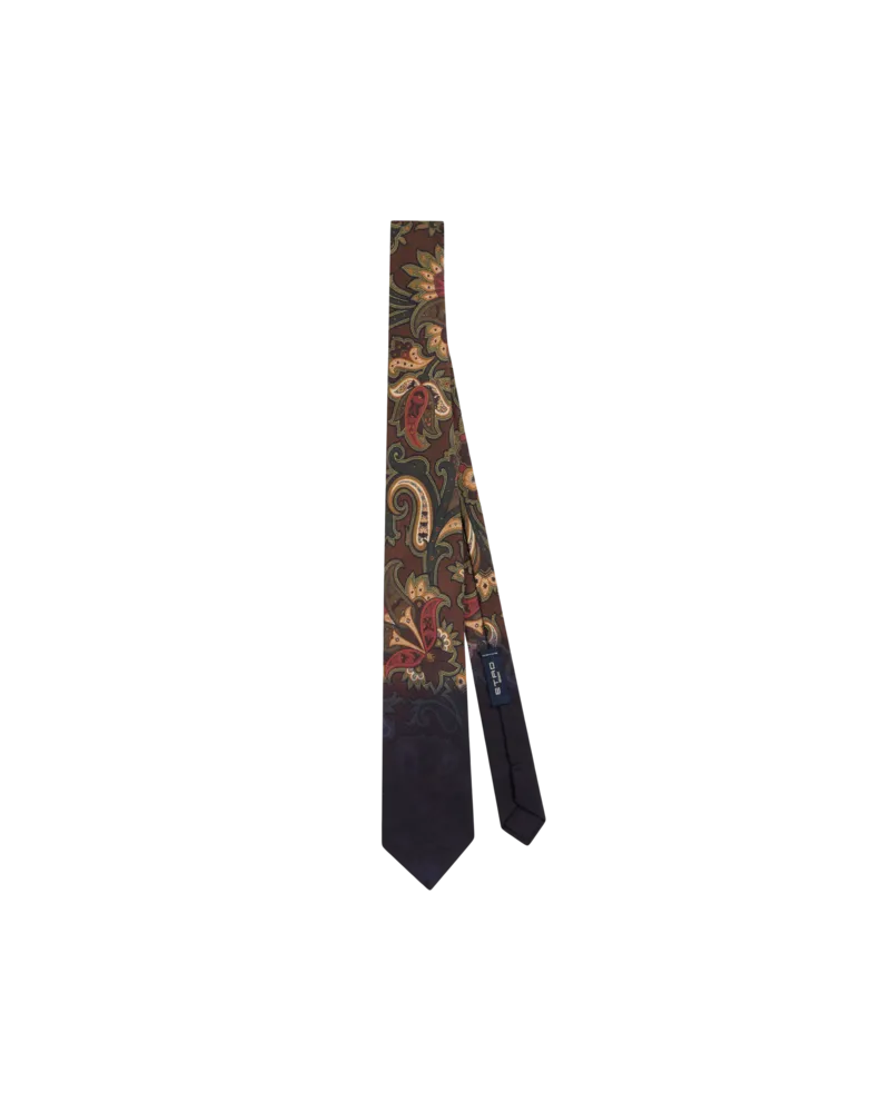 Etro Krawatte Aus Seide Mit Floralem Paisley-motiv, Herren, Navyblau Navyblau