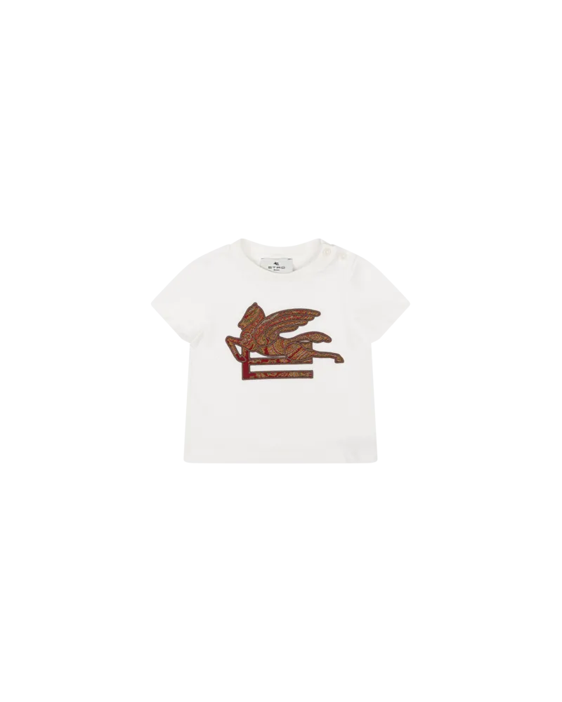 Etro T-shirt Prints Legacy Mit Pegaso, Weiß, Größe Weiß