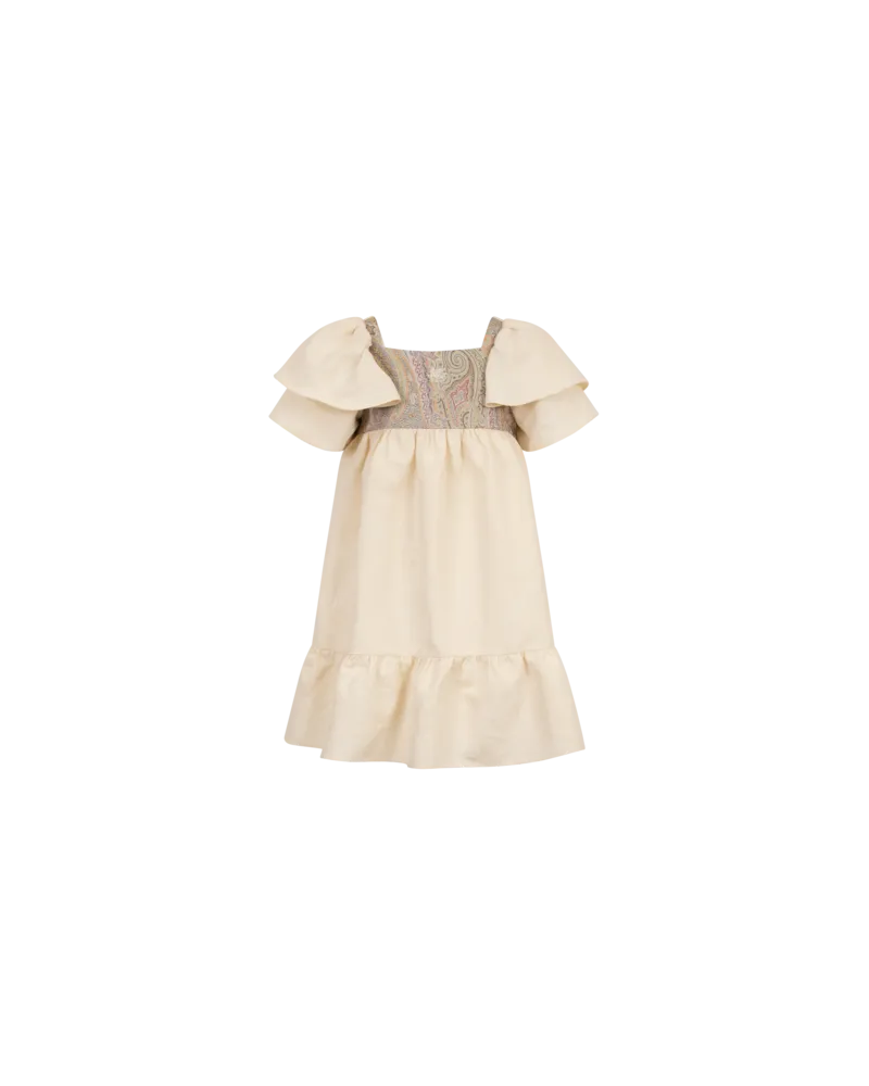 Etro Kleid Mit Jacquard-legacy-prints Aus Einer Mischung Aus Leinen Und Baumwolle, Beige, Größe Beige