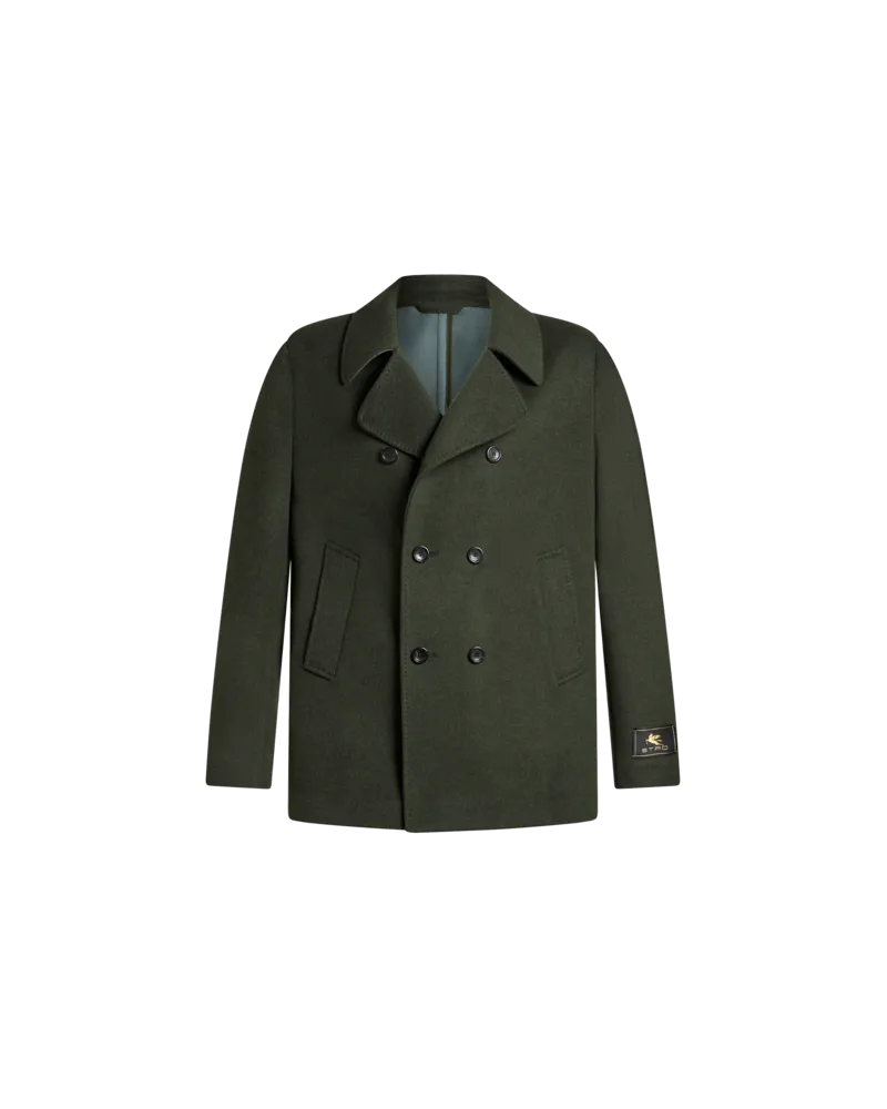 Etro Peacoat Aus Wolle Und Kaschmir, Herren, Dunkelgrün, Größe Dunkelgrün