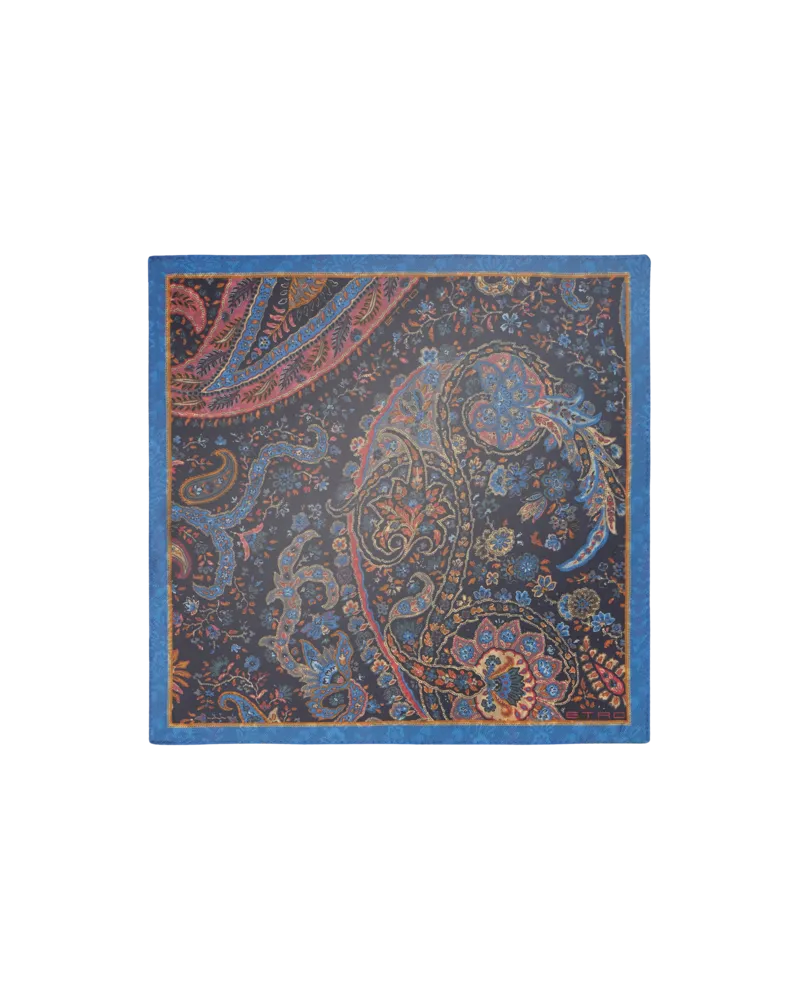 Etro Einstecktuch Mit Floralem Paisleymuster, Herren, Navyblau Navyblau