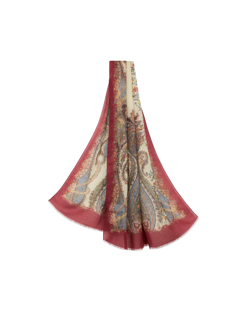 Etro Schal Aus Bedrucktem Kaschmir, Damen, Multicolor Multicolor
