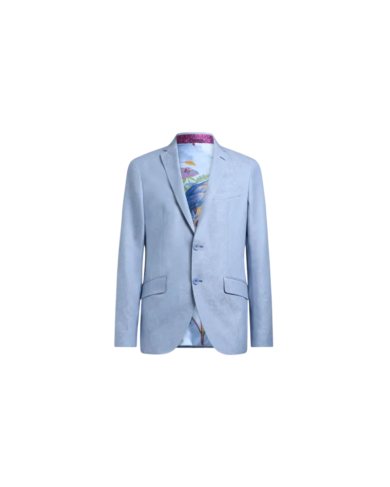 Etro Paisley-blazer Aus Baumwolle In Jacquard, Herren, Himmelblau, Größe Himmelblau