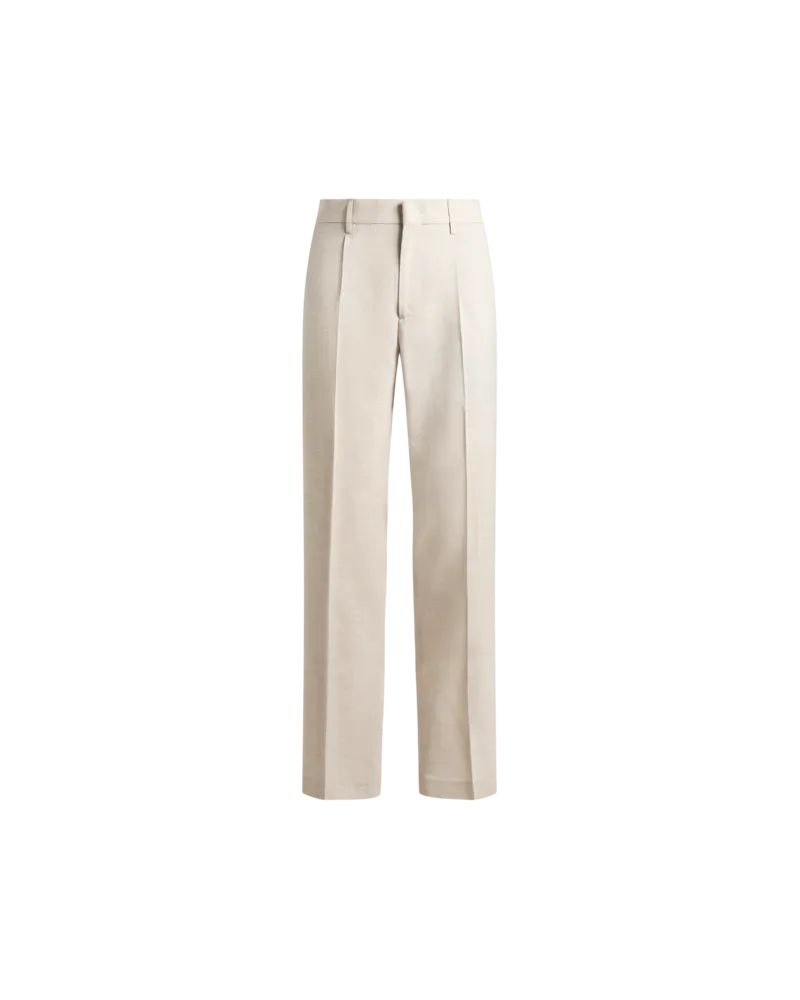 Etro Hose Mit Weitem Bein Und Abnähern, Herren, Cremefarben, Größe Cremefarben