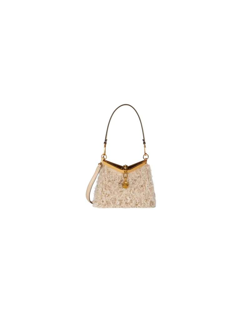 Etro Kleine Vela-tasche Aus Wolle Und Mohair, Damen, Beige Beige