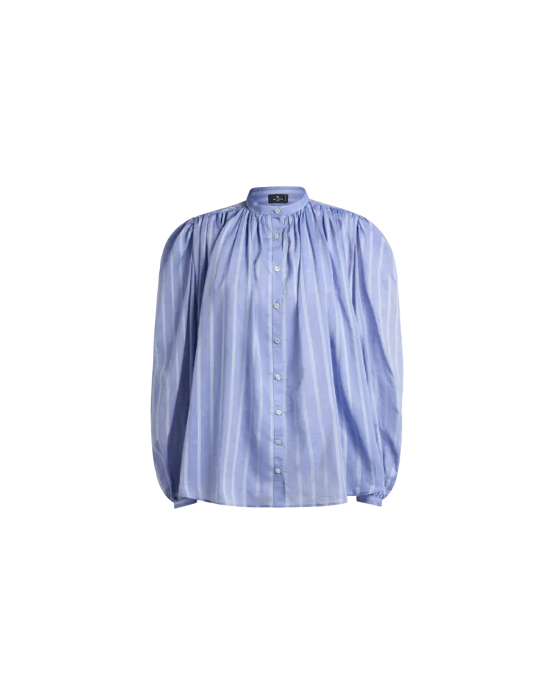 Etro Gestreifte Hemdbluse Aus Voile, Damen, Pulverblau, Größe Pulverblau
