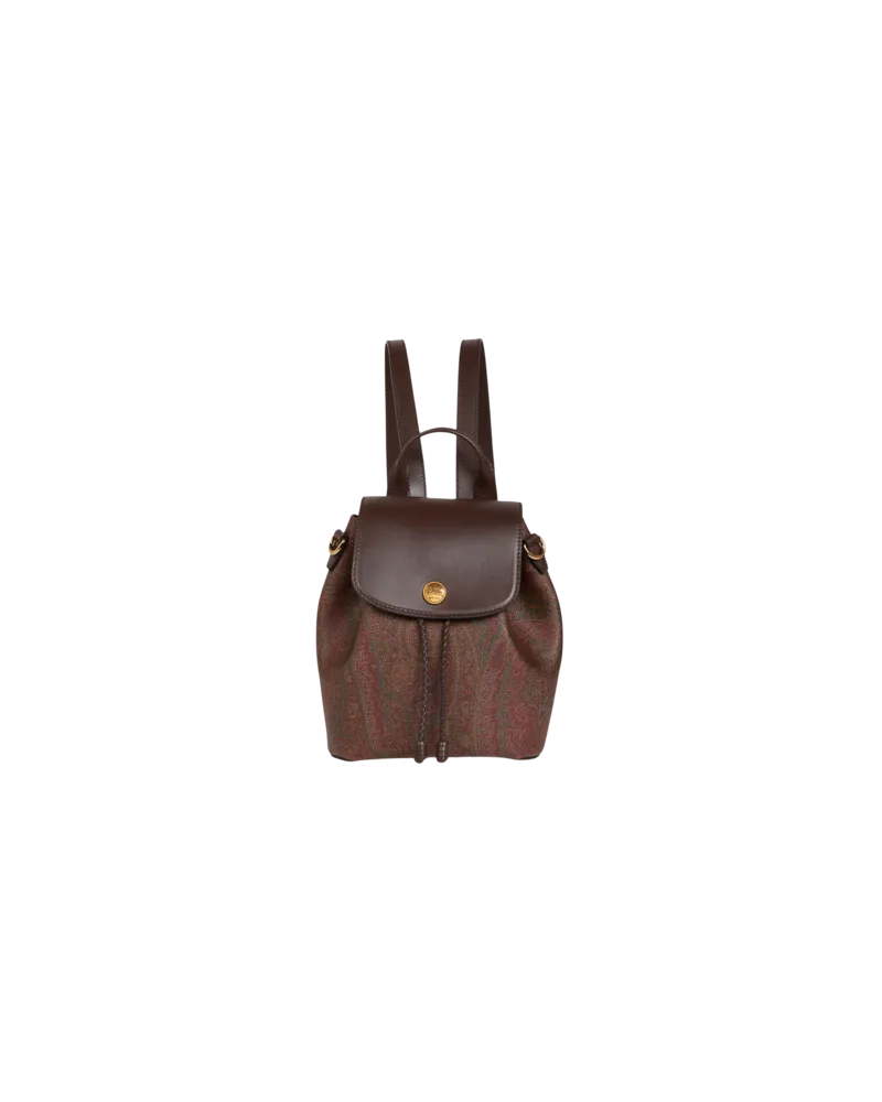 Etro Rucksack Etro Essential Klein Aus Arnica, Damen, Braun Braun