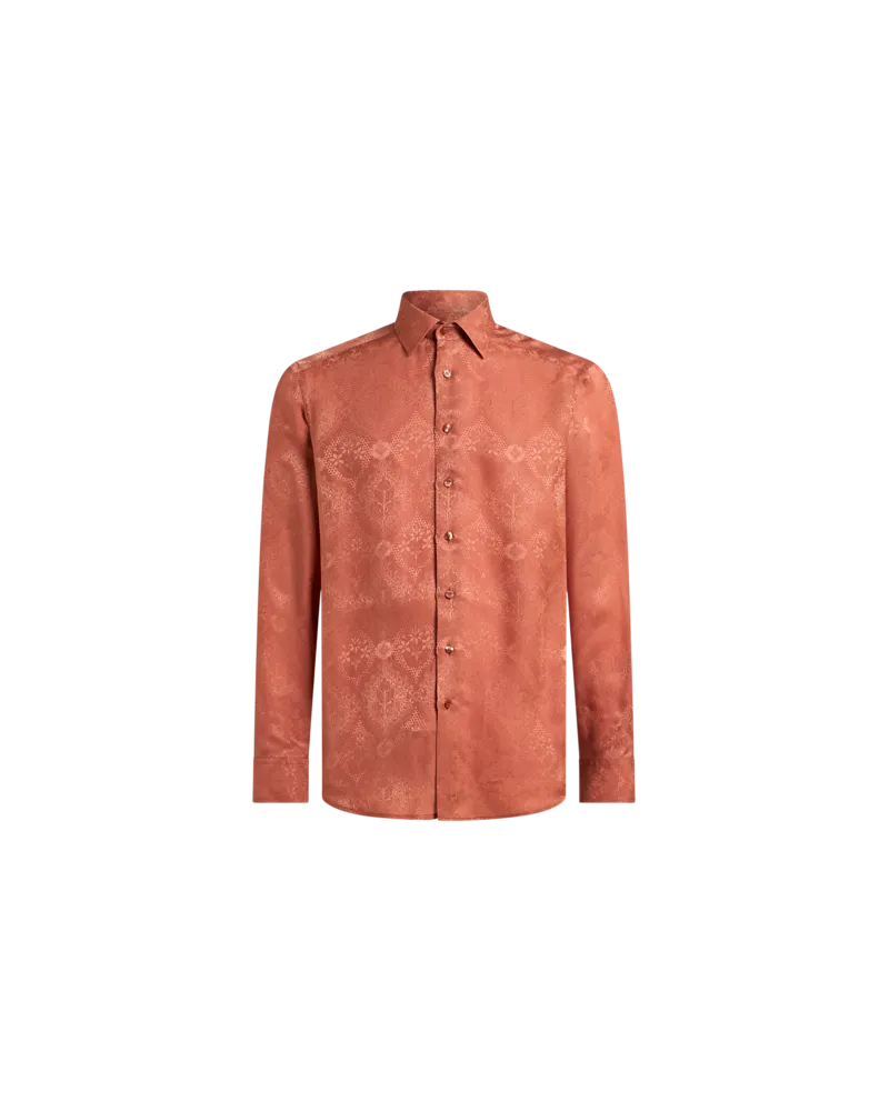 Etro Hemd Roma Mit Floralem Jacquardmuster, Herren, Rosa, Größe Rosa