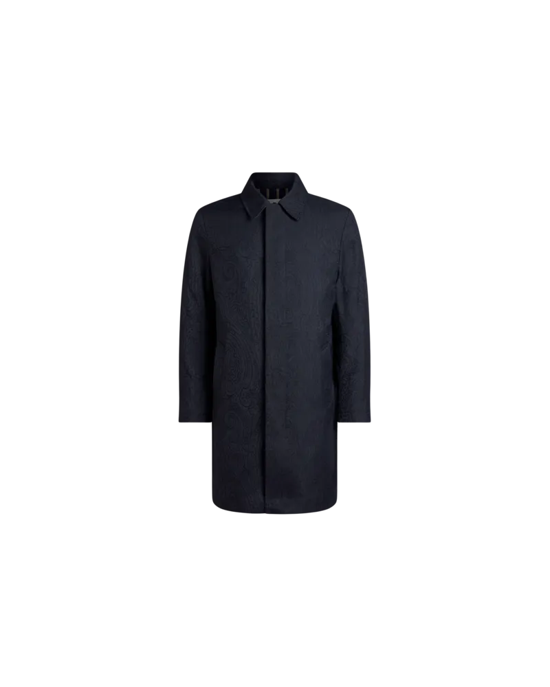 Etro Jacquard-mantel Mit Arnica-motiv, Herren, Schwarz, Größe Schwarz